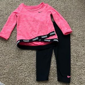 Nike girls leggings and shirt set